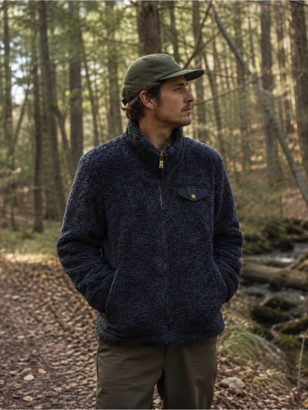 Vintage Pendleton Navy Sherpa Zip Jacket